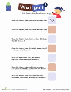 Place Value Lessons: What Am I?