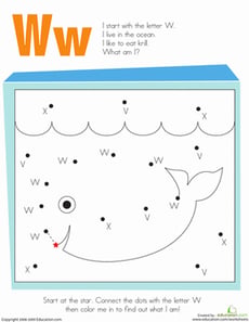 Alphabet Dot-to-Dot: W