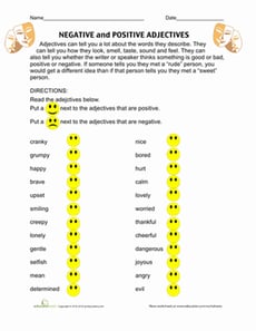 Positive and Negative Adjectives