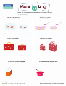 Comparing: More vs. Less