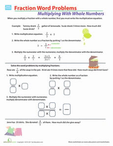 Fraction Multiplication Word Problems