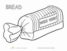 Bread Coloring Page
