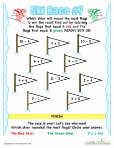Ski Race Math Facts #7