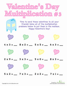 Valentine's Day Multiplication #3