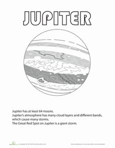 Jupiter Coloring Page