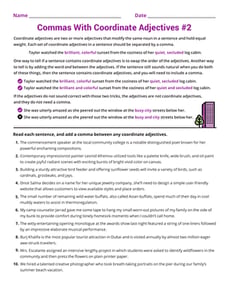 Commas With Coordinate Adjectives #2