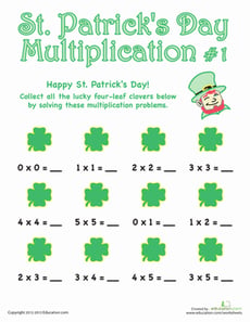 St. Patrick's Day Multiplication #1