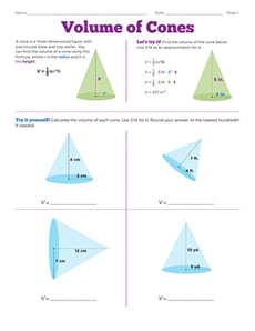 Volume of Cones