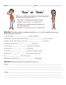 "Saw" or "Seen"