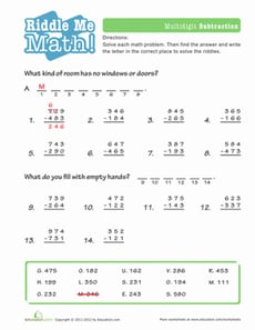 Math Riddles: Subtraction #4