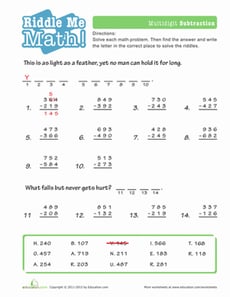 Math Riddles: Subtraction #5