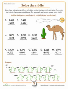 Subtraction Riddles #1
