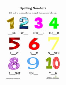 Spelling Numbers
