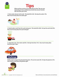 Money Math: Calculate Tips