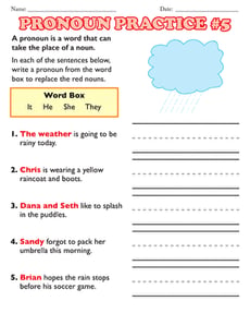Pronoun Practice #5
