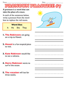 Pronoun Practice #7