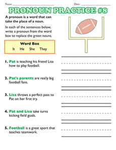 Pronoun Practice #8