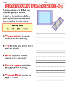 Pronoun Practice #9