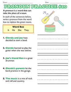 Pronoun Practice #10