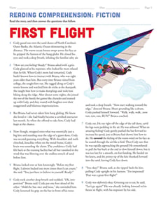 Reading Comprehension: First Flight
