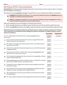 Writing With Connotation