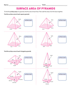 Surface Area of Pyramids