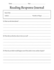 Reading Response Journal
