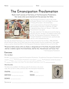 The Emancipation Proclamation