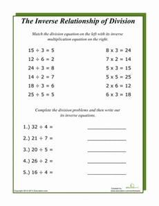Inverse Equations: Division