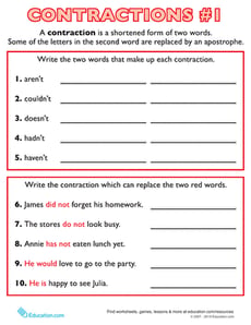 Contraction Practice