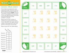 Math-Go-Round: Subtraction (Hard) 