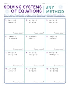 Solving Systems of Equations: Any Method
