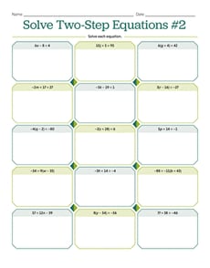 Solve Two-Step Equations #2