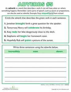 Adverbs Practice #5