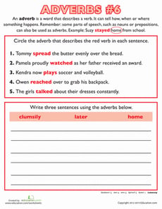 Adverbs Practice #6