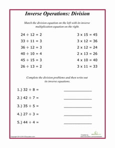 Inverse Operations: Division