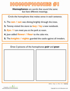 Homophone Practice