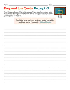 Respond to a Quote: Prompt #1