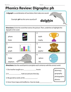 Phonics Review: Digraph ph