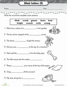 Phonics Review: More Silent Letters