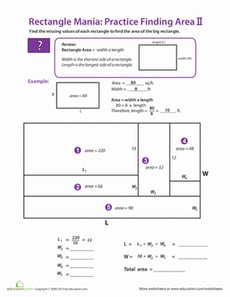Rectangle Algebra: Find the Total Area I