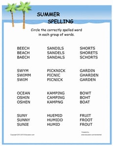 Summer Spelling