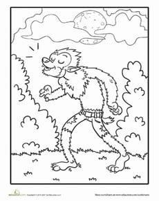 Color the Whistling Werewolf