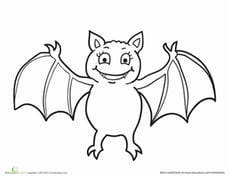 Vampire Bat Coloring Page