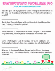 Easter Word Problems #10
