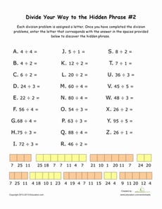 Division Practice Sheet #2