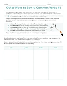 Other Ways to Say It: Common Verbs #1