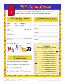 "B" Adjectives