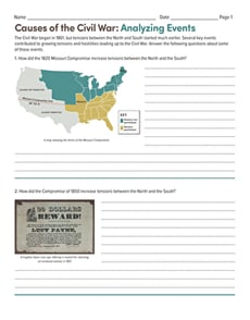 Causes of the Civil War: Analyzing Events