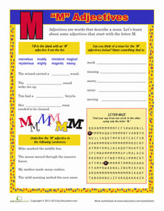 "M" Adjectives